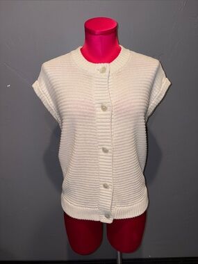 Talbots Haven ORGANIC COTTON LINEN SWEATER VEST